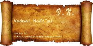 Vadnai Noémi névjegykártya